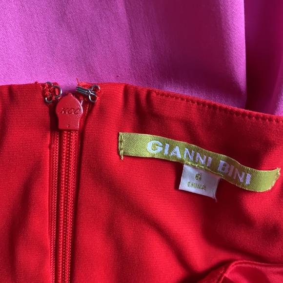 Gianni Bini Becca Color-block Button Dress. - Picture 8 of 12